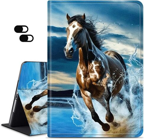 Case for All-New Amazon Kindle Fire HD 10 & 10 Plus Tablet (11th Generation, 2021 Release), Slim Adjustable Stand Back Shell Protection Smart Cover for Fire HD 10.1 Inch Tablet, Skull Flower in Saudi Arabia