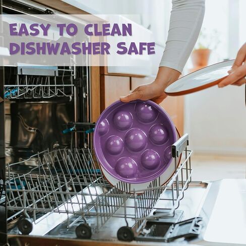 أطباق سيراميك للتغذية البطيئة للكلب 1.5 كوب وعاء تغذية بطيء للكلاب للسلالات المتوسطة الصغيرة، وعاء طعام للطعام البطيء مقاس 8 بوصات للجرو، أطباق للكلاب متوسطة الحجم لإبطاء تناول الطعام، هدايا عيد الميلاد، نقطة أرجوانية in Kuwait