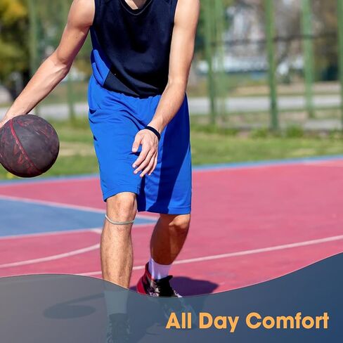 Knee Strap Patella Support: Knee Band for Patellar Tendon Pain Relief - Knee Brace for Tendonitis Jumpers Running Sports Basketball Men Women (Orange) in Saudi Arabia