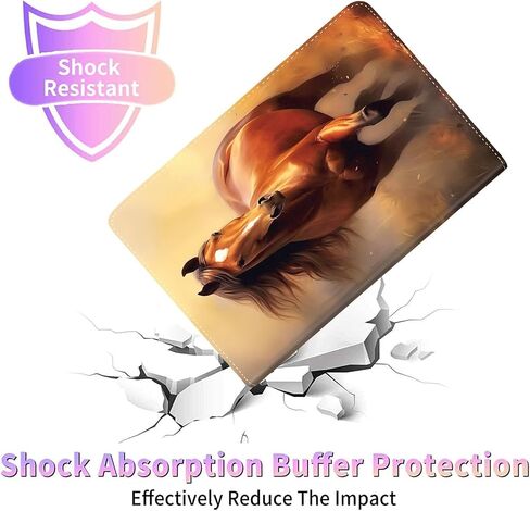 Case for iPad 10.2 Case 2021 iPad 9th Gen / 2020 iPad 8th Gen / 2019 iPad 7th Gen Case, Durable Shockproof Protective Cover for 10.2"，Brown Colored Horse in Kuwait