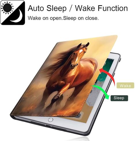Case for iPad 10.2 Case 2021 iPad 9th Gen / 2020 iPad 8th Gen / 2019 iPad 7th Gen Case, Durable Shockproof Protective Cover for 10.2"，Brown Colored Horse in Kuwait