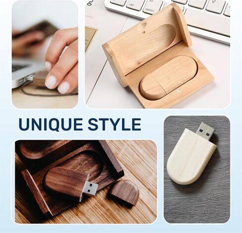 Eco-Friendly Wooden USB Flash Drive with Wood Box - 64GB - USB 3.0 Super Fast Speed - Thumb USB Drive (Walnut) in Saudi Arabia