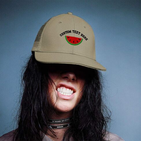 Custom Mesh Cap Hat Embroidered Watermelon Style B Embroidery Trucker Hats for Men & Women Cotton in Saudi Arabia