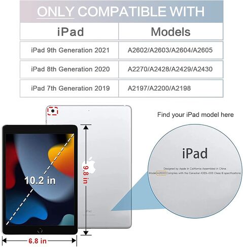 for iPad 9th/7th/8th Generation Case, for iPad Case 9th Generation, for iPad 10.2 Case Multi-Angle Viewing, Auto Wake/Sleep, Adjustable Stand, Shockproof Protective Cover, Animal in Saudi Arabia