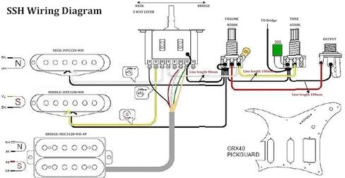 Prewired Guitar Wiring Harness Electronics Kit, 2T1V 500K Pots Control Knobs 5-Way Switch with Jack Compatible for Strat Style Guitar Replacements, Cream Cap in Kuwait