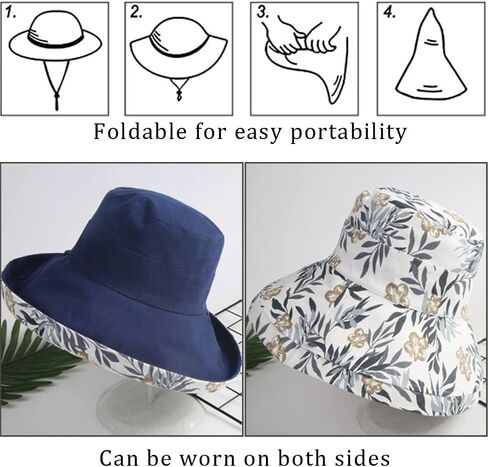 Women's Wide Brim Sun Hat Bucket Hat UV Sun Protection Beach Cap Fisherman Hats in Saudi Arabia