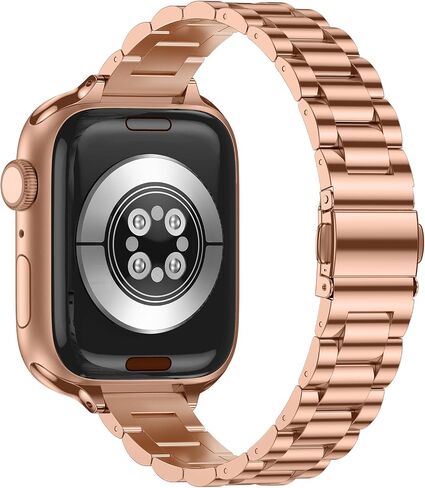Tasikar Band Compatible with Apple Watch Band 49mm 46mm 45mm 44mm 42mm 41mm 40mm 38mm Women Stainless Steel Metal Replacement Strap Compatible with iWatch Ultra SE Series 10 9 8 7 6 5 4 3, Gold in Saudi Arabia