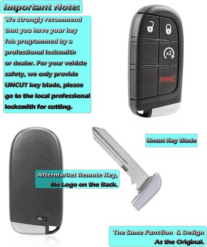 Smart Key for Jeep Grand Cherokee 2014-2022, Alliskeys 5-Button Proximity Key Fob Replacement for Jeep Grand Cherokee 2014-2022 M3N-40821302 in Saudi Arabia