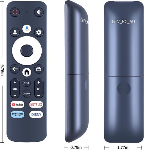 جهاز التحكم عن بعد البديل الصوتي GTV-RC-AU الجديد لتلفزيون EKO Google مع مفاتيح Netflix Disney+ PrimeVideo in Saudi Arabia