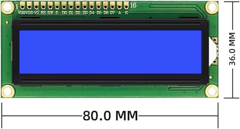 3 قطعة وحدة عرض LCD 1602 مع إضاءة خلفية زرقاء 51 لوحة تعليمية LCD1602 16x2 LCM أحرف AIP31066 لاردوينو راسبيري بي in Kuwait