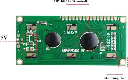 3 قطعة وحدة عرض LCD 1602 مع إضاءة خلفية زرقاء 51 لوحة تعليمية LCD1602 16x2 LCM أحرف AIP31066 لاردوينو راسبيري بي in Kuwait