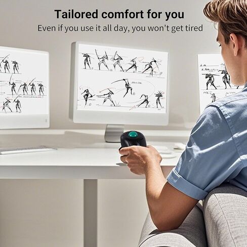 ماوس كرة التتبع السلكي من إليك سبيس - ماوس كمبيوتر مريح للكمبيوتر المحمول بدقة عالية وراحة، مثالي للمكتب وتصميم الجرافيك والألعاب in Kuwait