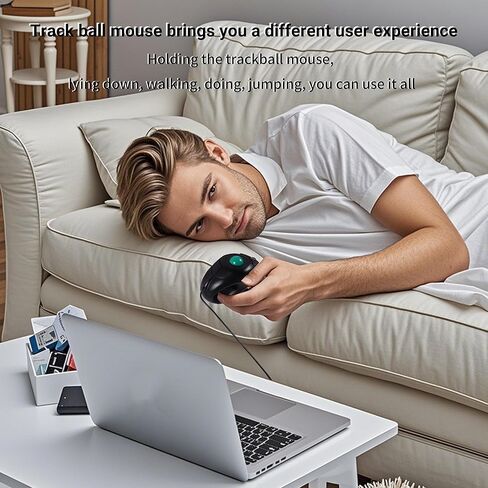 ماوس كرة التتبع السلكي من إليك سبيس - ماوس كمبيوتر مريح للكمبيوتر المحمول بدقة عالية وراحة، مثالي للمكتب وتصميم الجرافيك والألعاب in Kuwait