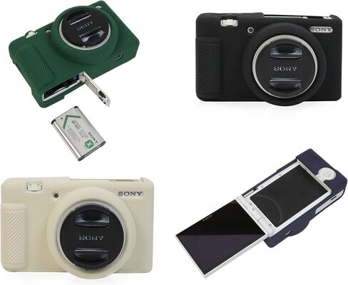 Silicone Gel Camera Case For Sony ZV-1F Black in Saudi Arabia