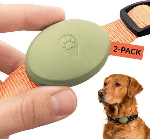 Airtag Holder for Dog Collar - Waterproof and Durable Protective Case for Airtag Tracker - Dog Airtag Holder Fits All Widths of Dog and Cat, Pet Collars - Alternative to Airtag Dog Collar in Kuwait