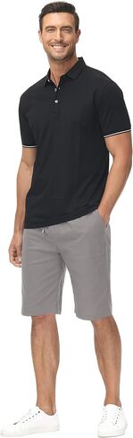 Janmid Men's Linen Casual Short Drawstring Summer Beach Shorts in Kuwait