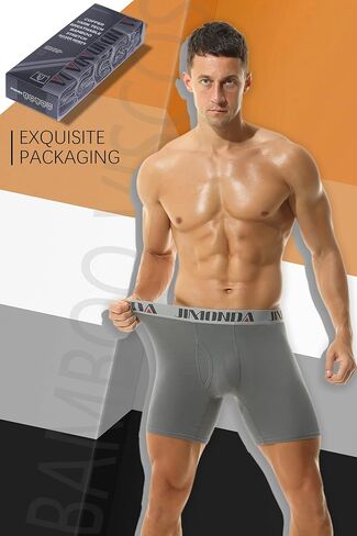 Jimonda Soft Underwear Pack Mens Breathable Bamboo Rayon & Copper Fibre Boxer Briefs Fly Front with Pouch in Saudi Arabia