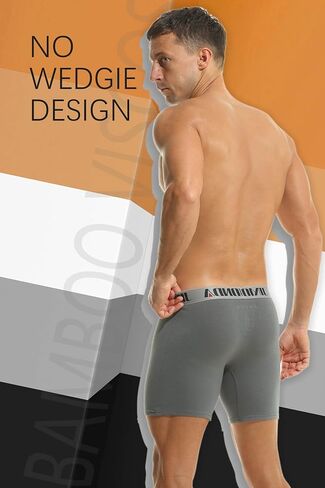 Jimonda Soft Underwear Pack Mens Breathable Bamboo Rayon & Copper Fibre Boxer Briefs Fly Front with Pouch in Saudi Arabia