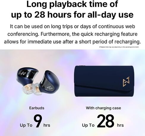 AVIOT TE-J1 Advanced Hybrid Driver,Hybrid Active Noise Cancelling, High-Resolution Audio, LDAC Support, Equipped with BA Drivers, Multipoint, Up to 28 Hours Playback, IPX4 Waterproof (Navy) in Saudi Arabia