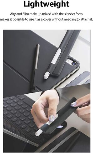 Ringke Pen Sleeve Charcoal Gray Designed for Apple Pencil, Journal, Tablets, and More in Saudi Arabia