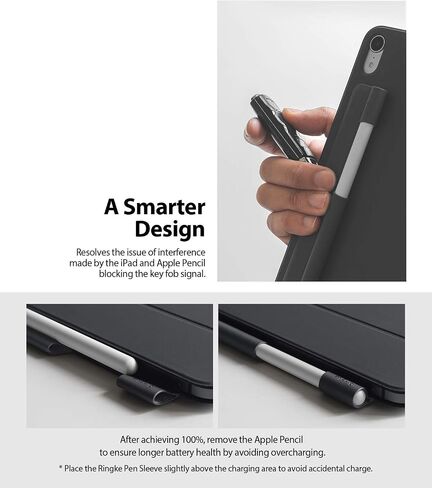 Ringke Pen Sleeve Charcoal Gray Designed for Apple Pencil, Journal, Tablets, and More in Saudi Arabia