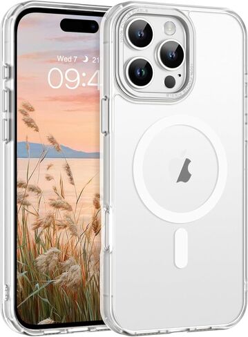 Telaso Magnetic for iPhone 16 Pro Max Case, iPhone 16 Pro Max Phone Case Compatible with Magsafe Translucent Matte Back Soft TPU Bumper Military Grade Protective iPhone 16 Pro Max Case, Dark Green in Kuwait