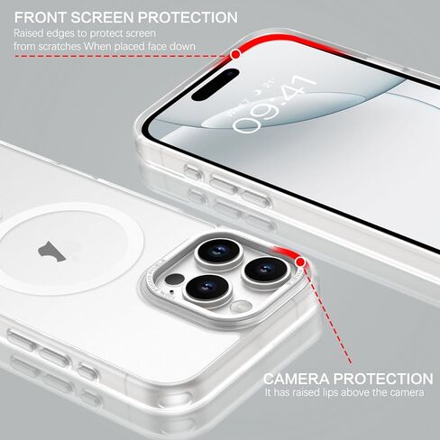 Telaso Magnetic for iPhone 16 Pro Max Case, iPhone 16 Pro Max Phone Case Compatible with Magsafe Translucent Matte Back Soft TPU Bumper Military Grade Protective iPhone 16 Pro Max Case, Dark Green in Kuwait