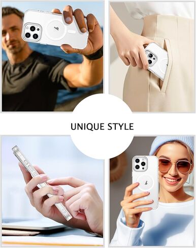 Telaso Magnetic for iPhone 16 Pro Max Case, iPhone 16 Pro Max Phone Case Compatible with Magsafe Translucent Matte Back Soft TPU Bumper Military Grade Protective iPhone 16 Pro Max Case, Dark Green in Kuwait