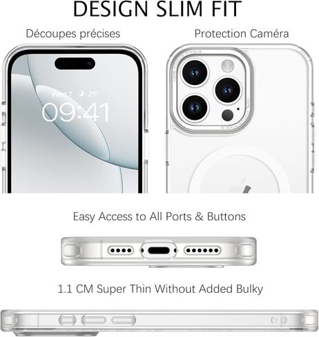 Telaso Magnetic for iPhone 16 Pro Max Case, iPhone 16 Pro Max Phone Case Compatible with Magsafe Translucent Matte Back Soft TPU Bumper Military Grade Protective iPhone 16 Pro Max Case, Dark Green in Kuwait