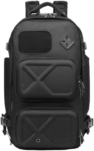 حقيبة ظهر للكمبيوتر المحمول كبيرة جدًا للسفر من Backpack Islanders مع حقيبة ظهر جامعية بمنفذ شحن USB | حقيبة ظهر للسفر للكمبيوتر مضادة للسرقة للرجال والنساء (أسود، كبير 35 لتر) in Kuwait