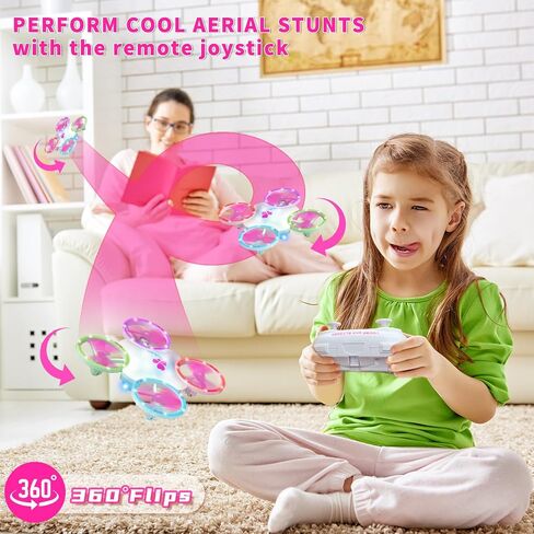 Mini Drone for Kids and Adults Beginners, RC Drone Quadcopter Outdoor & Indoor Toys with 6 Mode Colorful Led and 2 Batteries, Altitude Hold, 3D Flips, Prefect Gift Toy for Boys and Girls 6+ Year Old in Saudi Arabia