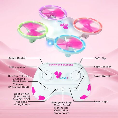 Mini Drone for Kids and Adults Beginners, RC Drone Quadcopter Outdoor & Indoor Toys with 6 Mode Colorful Led and 2 Batteries, Altitude Hold, 3D Flips, Prefect Gift Toy for Boys and Girls 6+ Year Old in Saudi Arabia