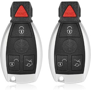 Replacement for 1997-2016 Mercedes Benz All C CL E G GL ML R S Class Key Fob Remote Control IYZ3312 IYZ3317 315MHz 4 Buttons,Black - 2 Pack