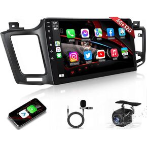 راديو السيارة لتويوتا RAV4: ترقية ستيريو السيارة لعام 2013 2014 2015 2016 2017 2018 - مع Carplay اللاسلكي Android Auto 10 بوصة 1280 * 800 شاشة تعمل باللمس بلوتوث في Dash GPS WiFi FM SWC كاميرا احتياطية