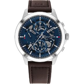 Tommy Hilfiger Men's Multifunction Stainless Steel and Link Bracelet Watch, Color: Black (Model: 1710477)