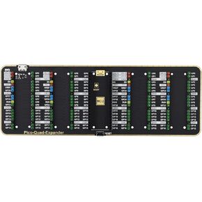 Waveshare Quad GPIO Expander for Raspberry Pi Pico Four Sets of Male Headers for Connecting More Expansion Modules with USB Power Input Connector