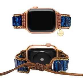 Cape Diablo Smart Watch Strap - Genuine Energy Crystal Band - Healing & Balancing, Crystal Chakra Stone, Beaded Watch Bracelet - for Apple Models 4, 5, 6, 7, 8, 9, SE - 38mm-45mm