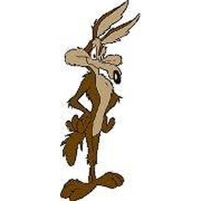 Wile E Coyote Standing 5" x 1.98" Vinyl Sticker Decal Cars Trucks Vans Walls Laptop