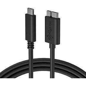 CBUS 3ft USB-C to USB 3.0 Micro-B Cable, External Portable Hard Drive Cable Compatible WD Elements, My Passport, My Book, Seagate Maxtor Backup Plus, FreeAgent, LaCie, Toshiba Canvio, VectoTech Rapid