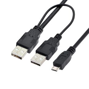 chenyang Power Y Cable Dual USB3.0 A Male to Micro USB 3.0 Y Cable with Extra Power for SSD HDD