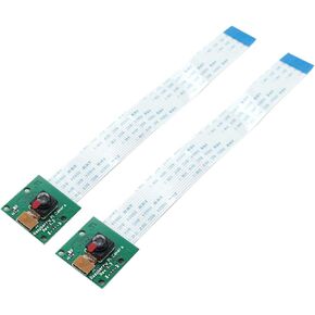 DEVMO 2 Pcs 5 Million Pixels CSI Interface Camera Module with 15cm 6 Inch Flexible Cable Compatible with Raspberry Pi 3, 3B+, 4 and Model A/B/B+