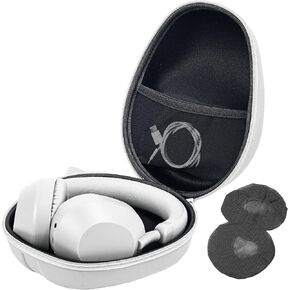 ProCase Hard Headphone Case Travel Bag for Sony WH-1000XM4, Beats Solo3, Bose QC, Hardshell EVA Carrying Case Headset Case with 2 Dust Covers - Black