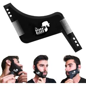 The BEARD BLACK Beard Shaping & Styling Tool with inbuilt Comb for Perfect line up & Edging, use with a Beard Trimmer or Razor to Style Your Beard & Facial Hair, Premium Quality Product
