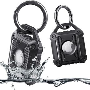 2 Pack Waterproof Airtag Holder, Air Tag Keychain, Anti-Theft Protective Tracker Case with Key Ring for Apple Air Tags, IP68 Airtags Case for Men's Wallet Luggage, Keys, Bags, Dog Pet Collar