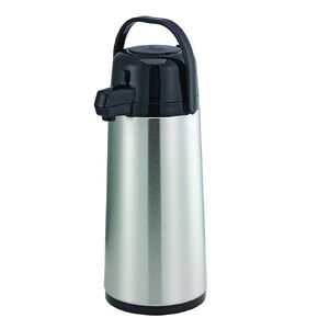 Service Ideas ECAL22S Eco-Air Airpot with Lever Lid, Insulated Beverage Dispenser, Thermal Coffee Carafe, 2.2 Liter, Glass vacuum insulated