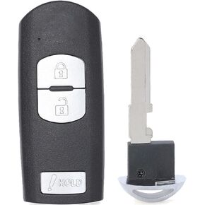 Key Fob Shell for Mazda CX5 CX9 2015-2020, Alliskeys 4-Button Smart Key Case Cover Replacement for Mazda WAZSKE13D01/WAZSKE13D02