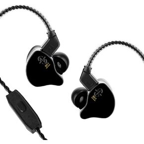 Tangzu wan'er IEMs Newest 10mm Dynamic Driver PET Diaphragm in-Ear Headphones,Noise Isolating Wired Earbuds with Detachable 2Pin OFC Braided Cable for Audiophile Musician DJ Stage(White,without Mic)