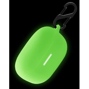 Geiomoo Silicone Case Compatible with JBL Endurance Race, Protective Cover with Carabiner (Luminous Green)