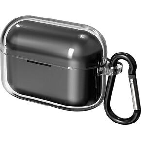 Geekria TPU Case Cover Compatible with Sony LinkBuds S True Wireless Earbuds, Earphones Skin Cover, Protective Carrying Case with Keychain Hook, Charging Port Accessible (Clear)