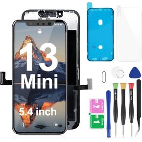 YUSE for iPhone 13 Mini (Model A2481,A2626,A2629,A2630) Screen Replacement 5.4-inch LCD 3D Touch Screen Display Digitizer Repair Tools Kit with Screen Protector